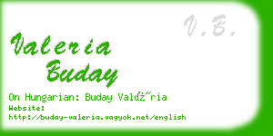valeria buday business card